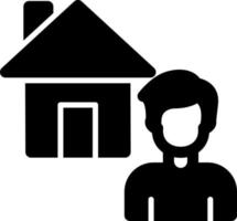 Working at Home Vector Icon Design