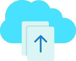 Upload File on Cloud Vector Icon Design