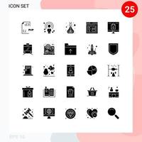 Set of 25 Modern UI Icons Symbols Signs for page database person browser spa Editable Vector Design Elements