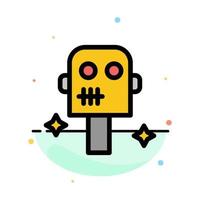 Space Suit Robot Abstract Flat Color Icon Template vector