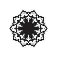 Simple Mandala Shape for Coloring. Vector Mandala. Floral. Flower. Oriental. Book Page. Outline.