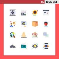 Universal Icon Symbols Group of 16 Modern Flat Colors of development php alert development coding Editable Pack of Creative Vector Design Elements