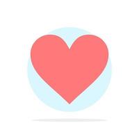 Heart Love Like Twitter Abstract Circle Background Flat color Icon vector