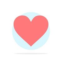 Heart Love Like Twitter Abstract Circle Background Flat color Icon vector