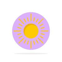 Sun Sunrise Sunset Abstract Circle Background Flat color Icon vector