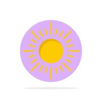 Sun Sunrise Sunset Abstract Circle Background Flat color Icon vector