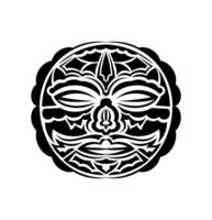 Tiki mask. Maori or polynesia pattern. Good for prints and tattoos. Isolated. Vector