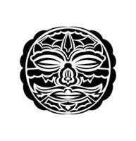 Tiki mask. Maori or polynesia pattern. Good for prints and tattoos. Isolated. Vector