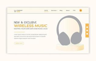 web Landing page template design vector