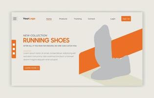 web Landing page template design vector