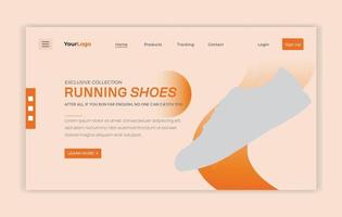 web Landing page template design vector