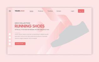 web Landing page template design vector