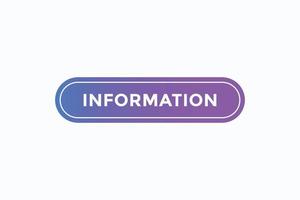 information button vectors. sign label speech bubble information vector