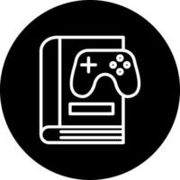 icono de vector de libro de juegos