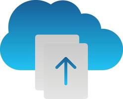 cargar archivo en el diseño de icono de vector de nube