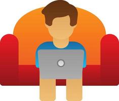 Working on Couch Vector Icon Design