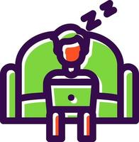 Lazy Work Vector Icon Design