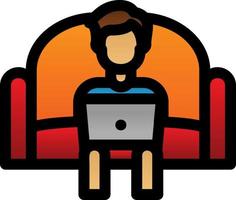 Working on Couch Vector Icon Design