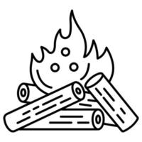 Firewood which can easily modify or edit vector