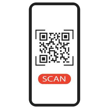 código de barras móvil que puede modificar o editar fácilmente vector