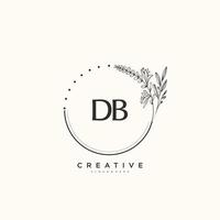 DB Beauty vector initial logo art, handwriting logo of initial signature, wedding, fashion, jewerly, boutique, floral and botanical with creative template for any company or business.