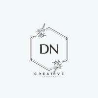 DN Beauty vector initial logo art, handwriting logo of initial signature, wedding, fashion, jewerly, boutique, floral and botanical with creative template for any company or business.