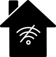 no hay diseño de icono de vector de casa wifi