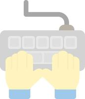 Typing on Keyboard Vector Icon Design