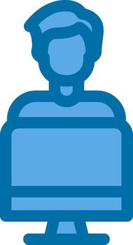 Working on Computer Vector Icon Design