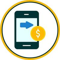 Send Money Mobile Vector Icon Design