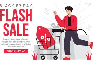 Flash sale concept illustration vector