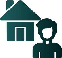 Working at Home Vector Icon Design