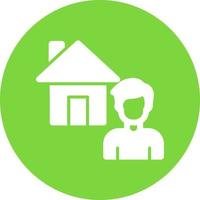 Working at Home Vector Icon Design