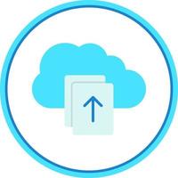 cargar archivo en el diseño de icono de vector de nube