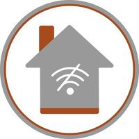 no hay diseño de icono de vector de casa wifi