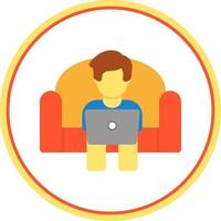 Working on Couch Vector Icon Design