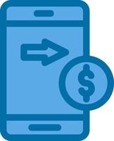 Send Money Mobile Vector Icon Design