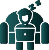 Lazy Work Vector Icon Design