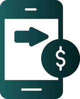 Send Money Mobile Vector Icon Design