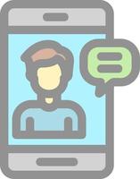 Smartphone Meeting Vector Icon Design