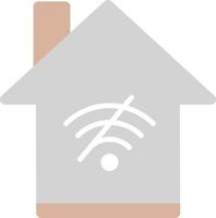 no hay diseño de icono de vector de casa wifi