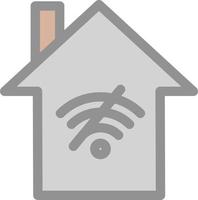 no hay diseño de icono de vector de casa wifi