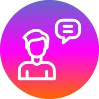 Person Chatting Vector Icon Design