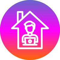 Man Working at Home Vector Icon Design