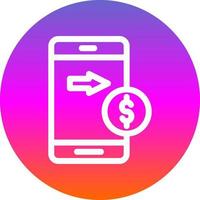 Send Money Mobile Vector Icon Design