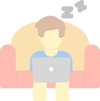 Lazy Work Vector Icon Design