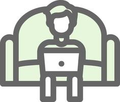 Working on Couch Vector Icon Design