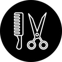 icono de vector de herramientas de peluquero