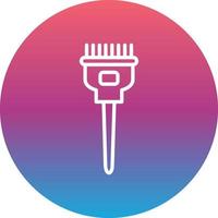 Hair Coloring Brush Vector Icon