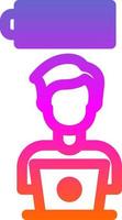 Sleepy Worker Vector Icon Design